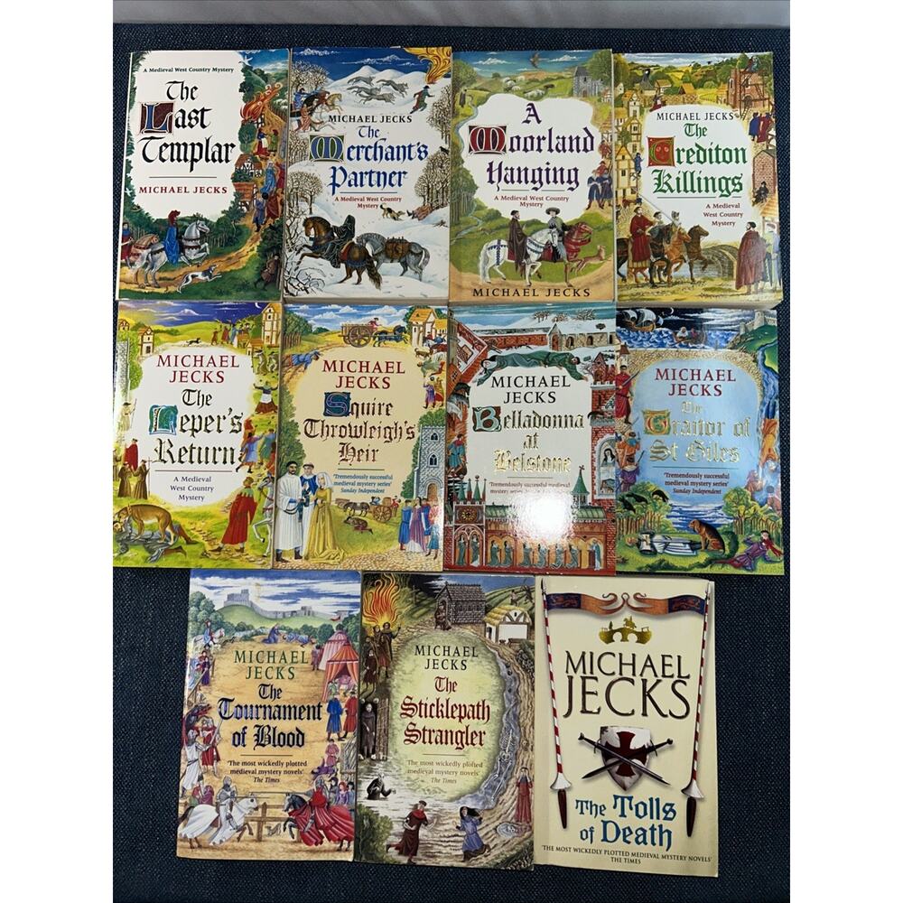 MICHAEL JECKS Lot Of 11 Knights Templar Medieval Mystery Paperback Books
